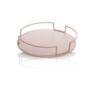 מגש מתכת מעוצב ורוד עתיק