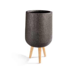 מעמד לעציץ חרסינה אפור כהה