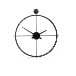 שעון קיר חלול שחור עיצוב מודרני