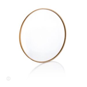 מראת מתכת עגולה עיצוב קלאסי זהב