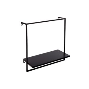 מדף דיקורטיבי מתכת שחורה לתלייה