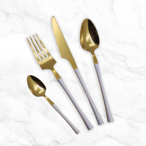 סט סכום 24 חלקים | זהב ואפור