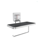 מתקן לנייר טואלט קומה עם תליית וואקום חזקה במיוחד-כסוף