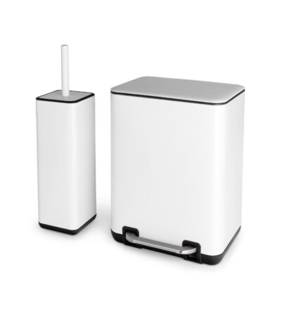 סט פח ומברשת לבן